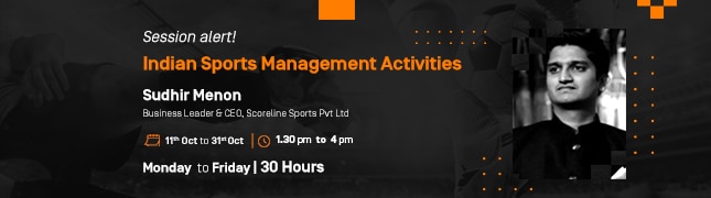 A session on Indian sports management activities
