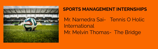 Sports Management Internships