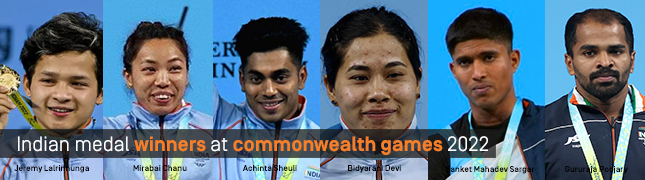 Indian medal winners at the Commonwealth Games 2022