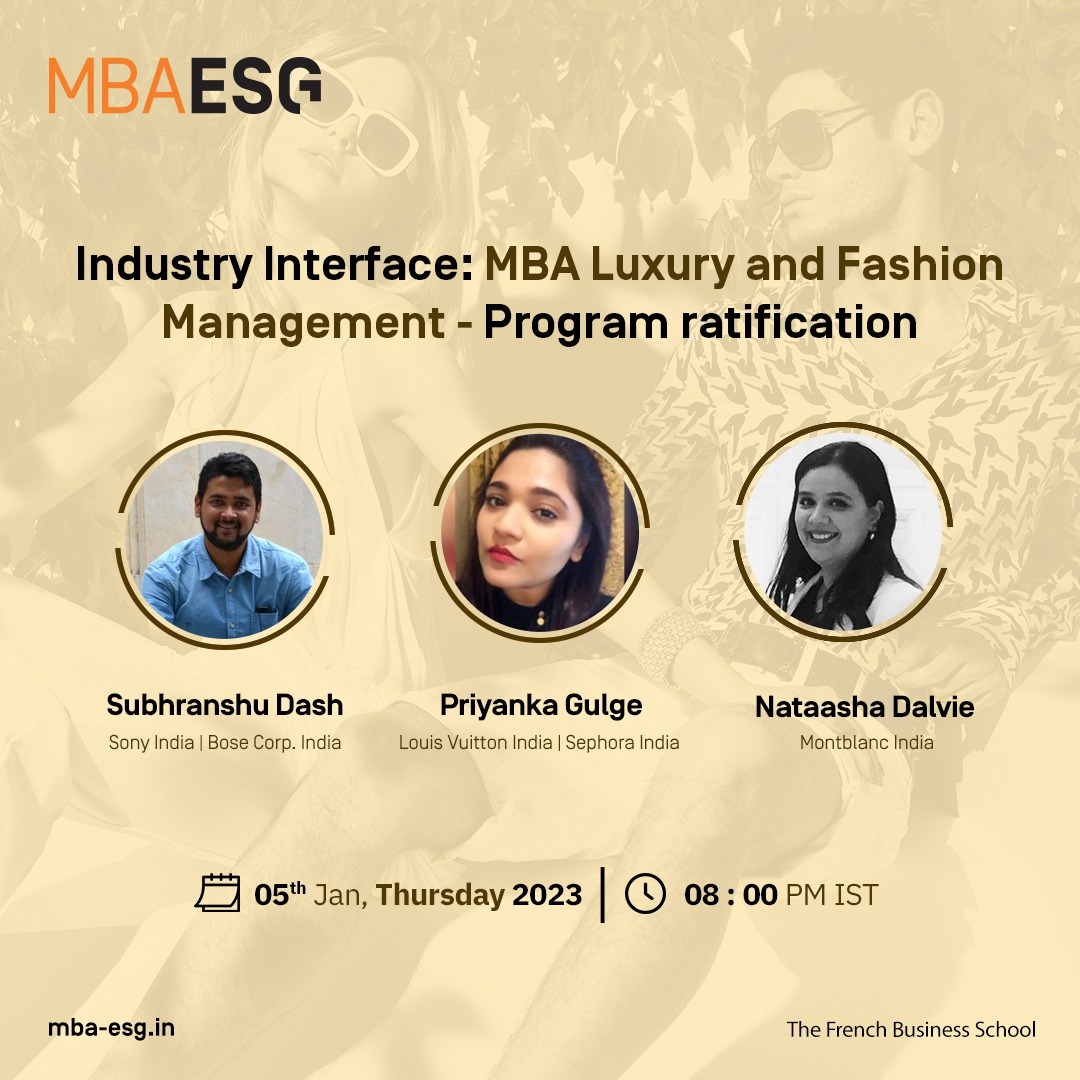 Industry Interface; MBA luxury and fashion management programs ratification